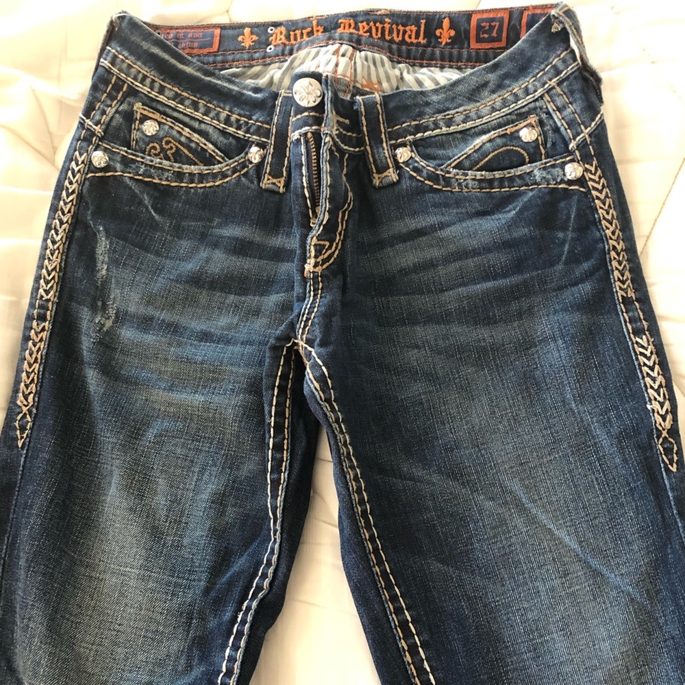Ladies Rock Revival 27 Anja Bootcut Blue Jean